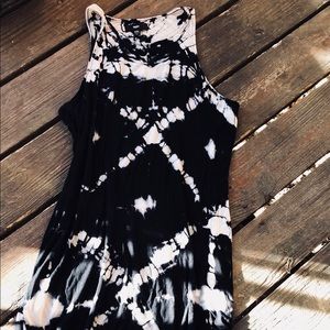 Black and White Tie Dye Dress